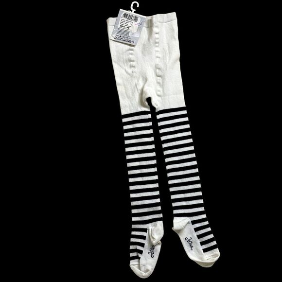 Jottum Rija Striped Tights Girls Black White 98 US 3 NWT bv - Picture 3 of 5